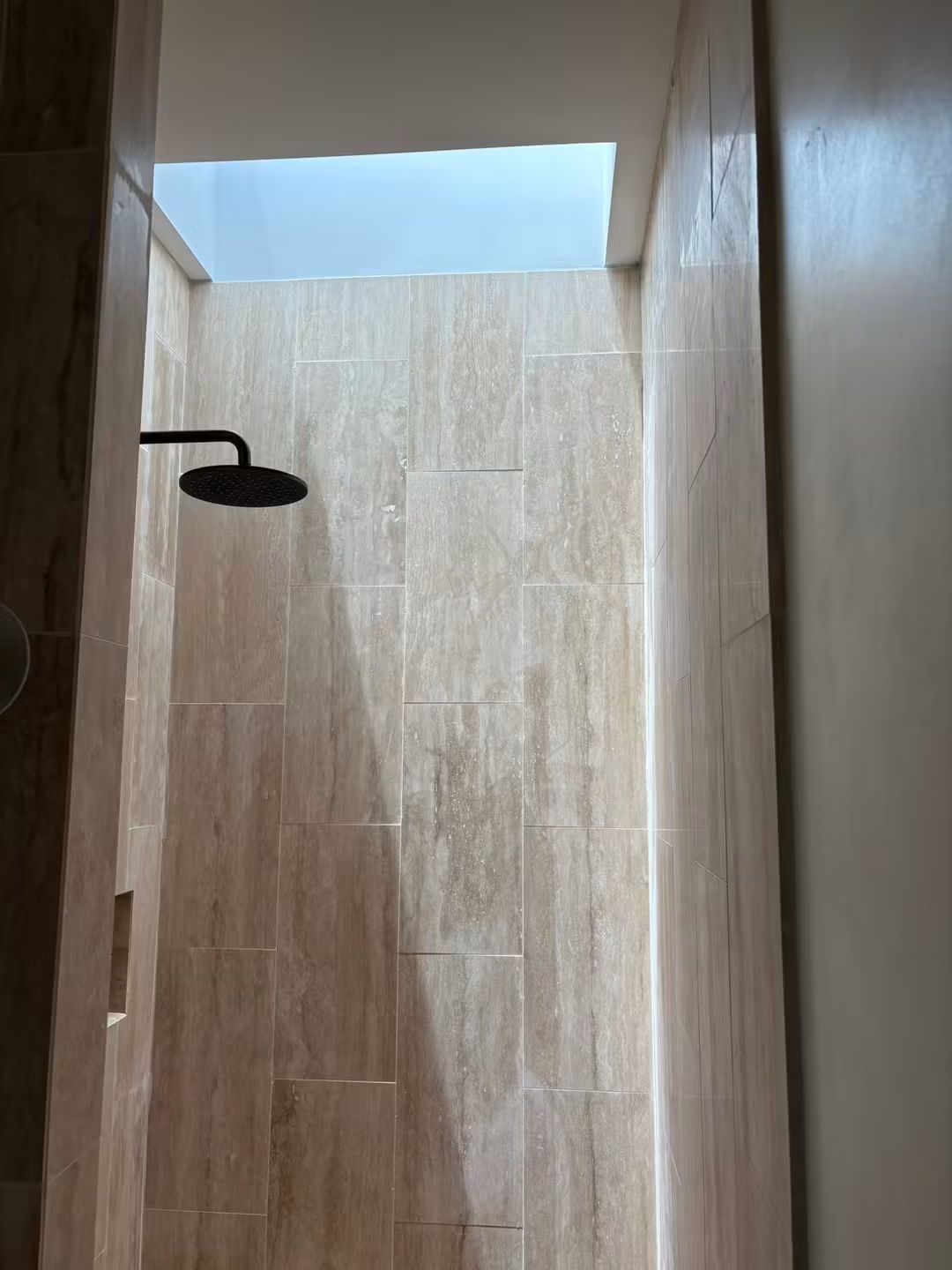 Skylight above a walk-in shower