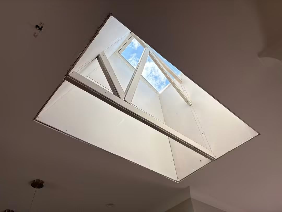 Light shaft part way through being framed