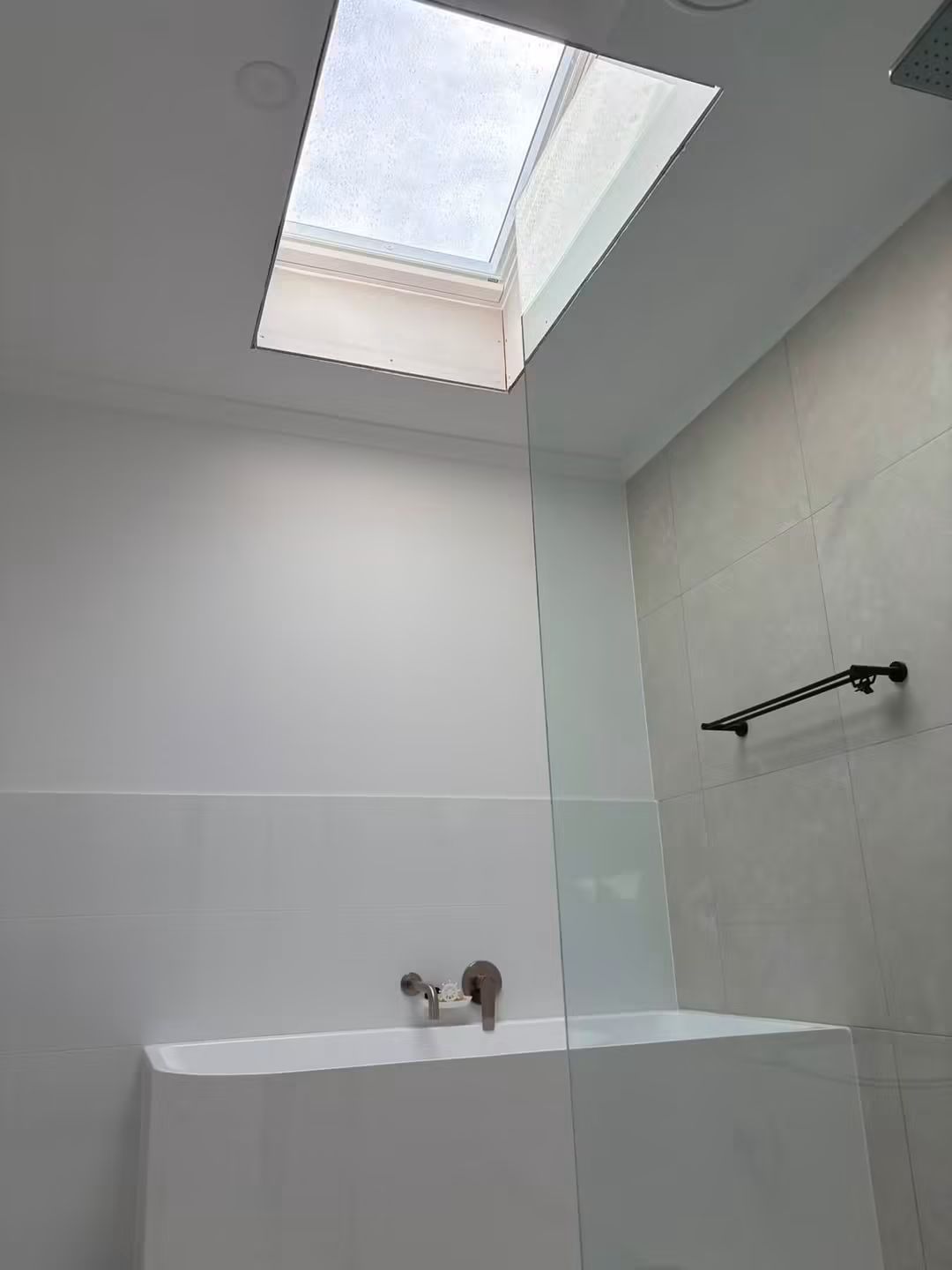 Skylight above a bath